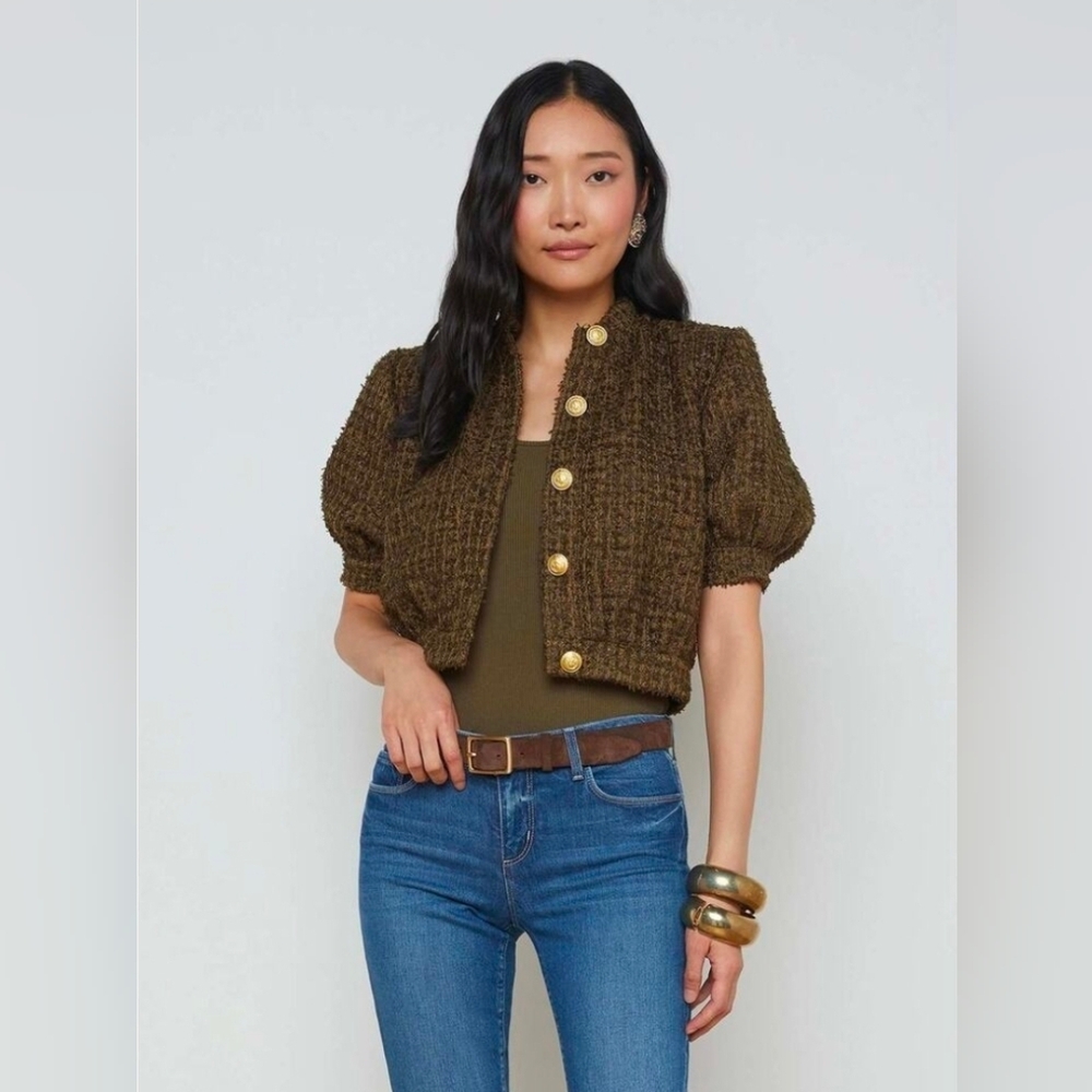 NWOT L'AGENCE Pine Cove Tweed Jacket Size 2 - Picture 1 of 5